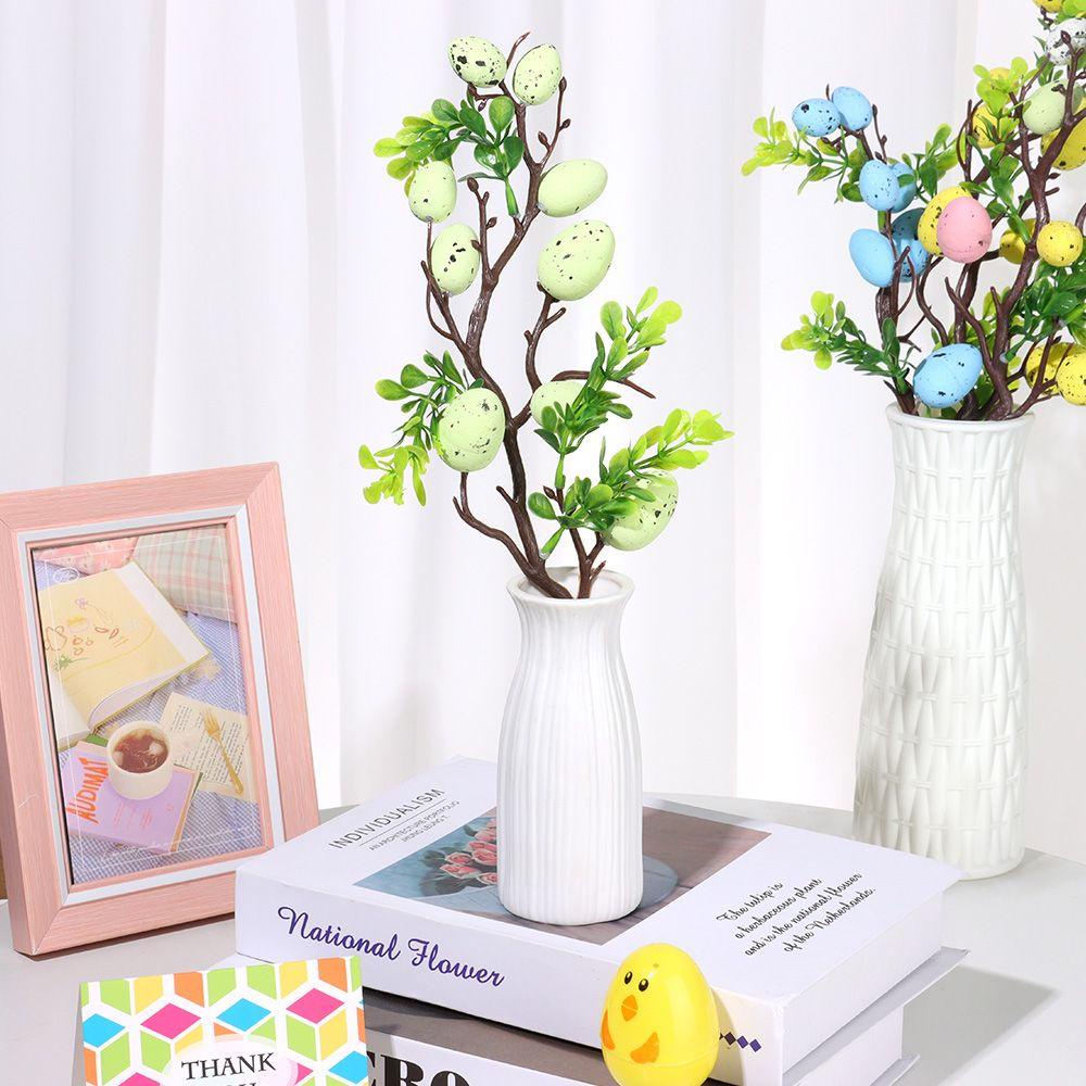 Nhánh Cây Trứng Phục Sinh Bằng Xốp 35CM DIY Nhiều Màu Sắc