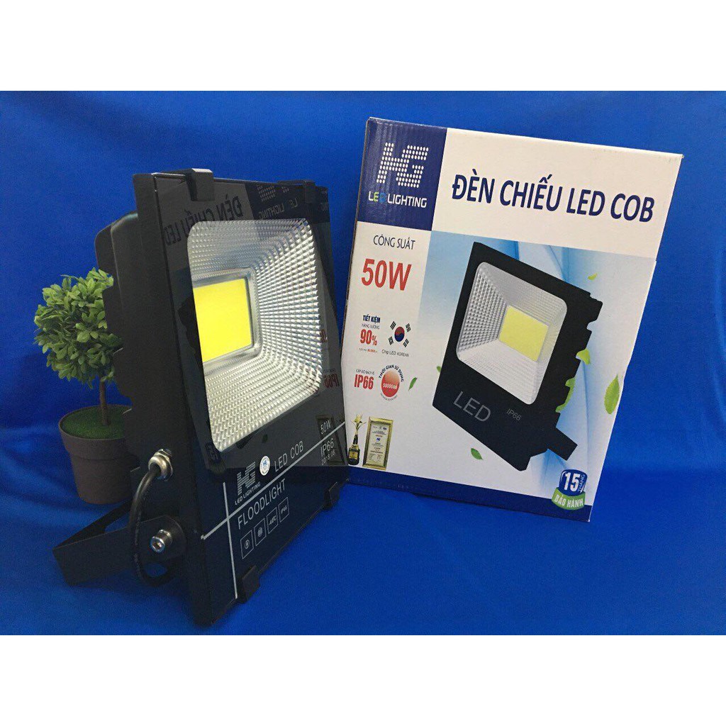 SALE- LED - Đèn pha led HG Cob 50W vỏ đen- trắng - UY TÍN . -NG