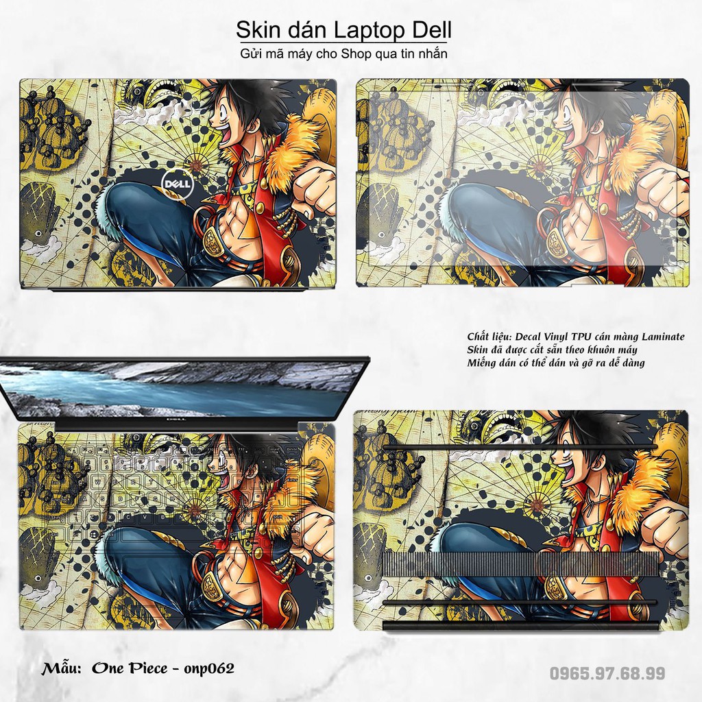 Skin dán Laptop Dell in hình One Piece _nhiều mẫu 3 (inbox mã máy cho Shop)