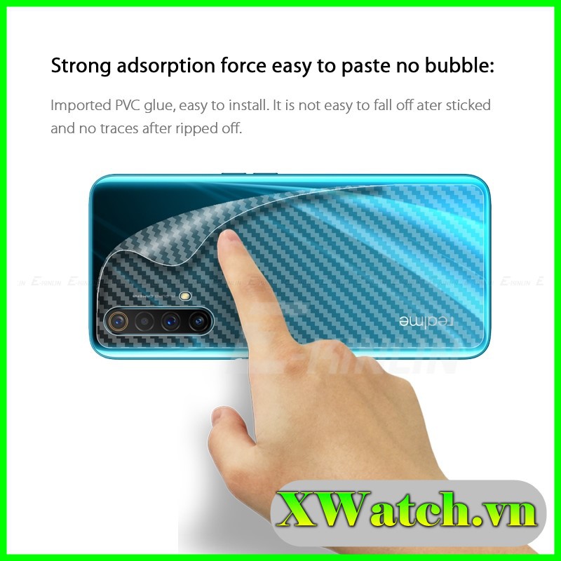 Miếng dán Carbon mặt lưng Realme C21Y V15 C20 5 pro Realme Q Realme 5 Realme 5i Realme 6i Realme 6 pro Realme X X2 pro