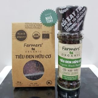 Tiêu Đen Hữu Cơ Có Cối Xay Farmers' Organic
