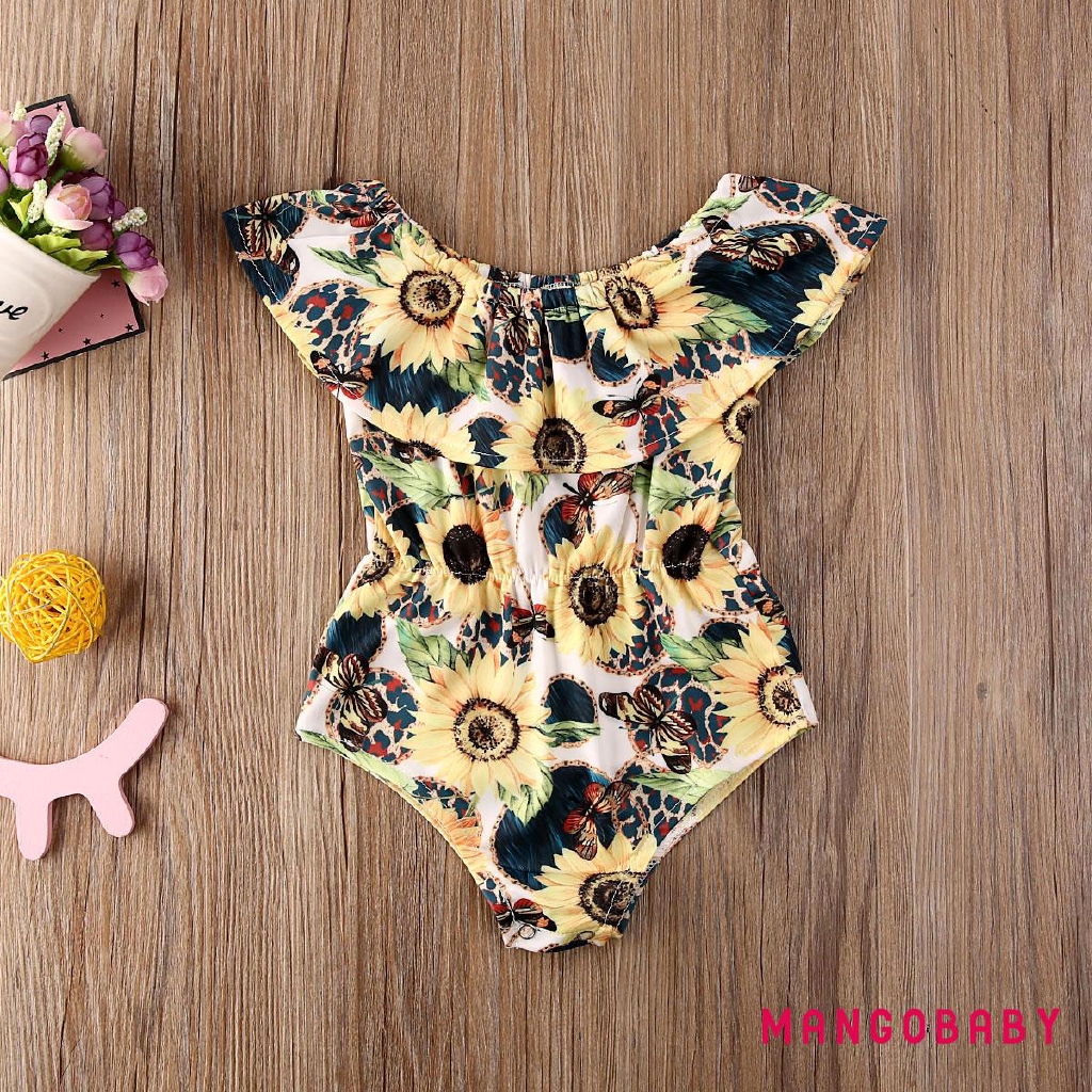 ♬MG♪-1-5Y Kids Summer Toddler Kids Baby Girls Sunflower Swimwear