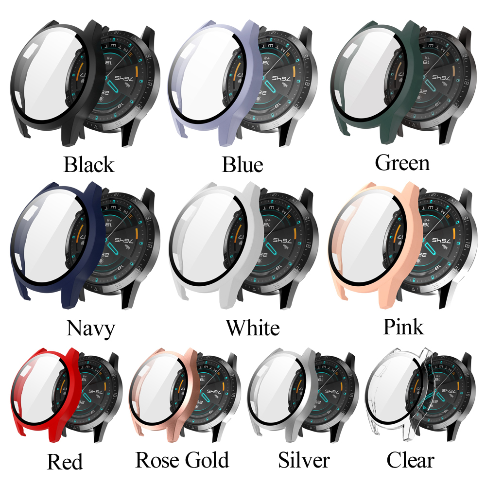 Khung bảo vệ màn hình có mặt kính cường lực cho đồng hồ Huawei Gt2 46mm