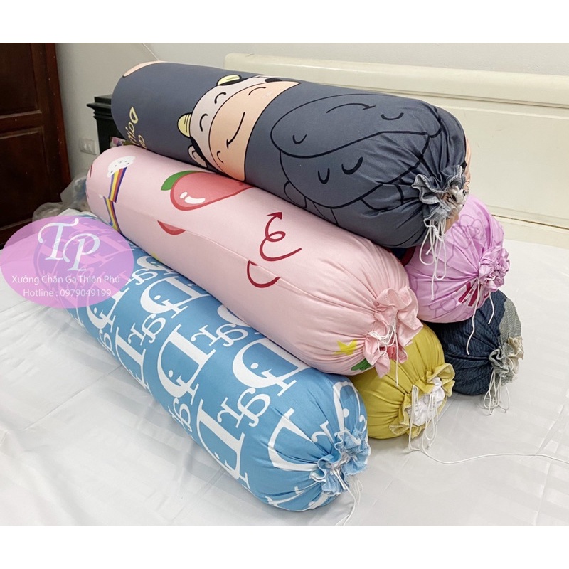 Vỏ Gối Ôm Cotton Poly - Kích Thước : 35cm x 100cm Được Chọn Màu