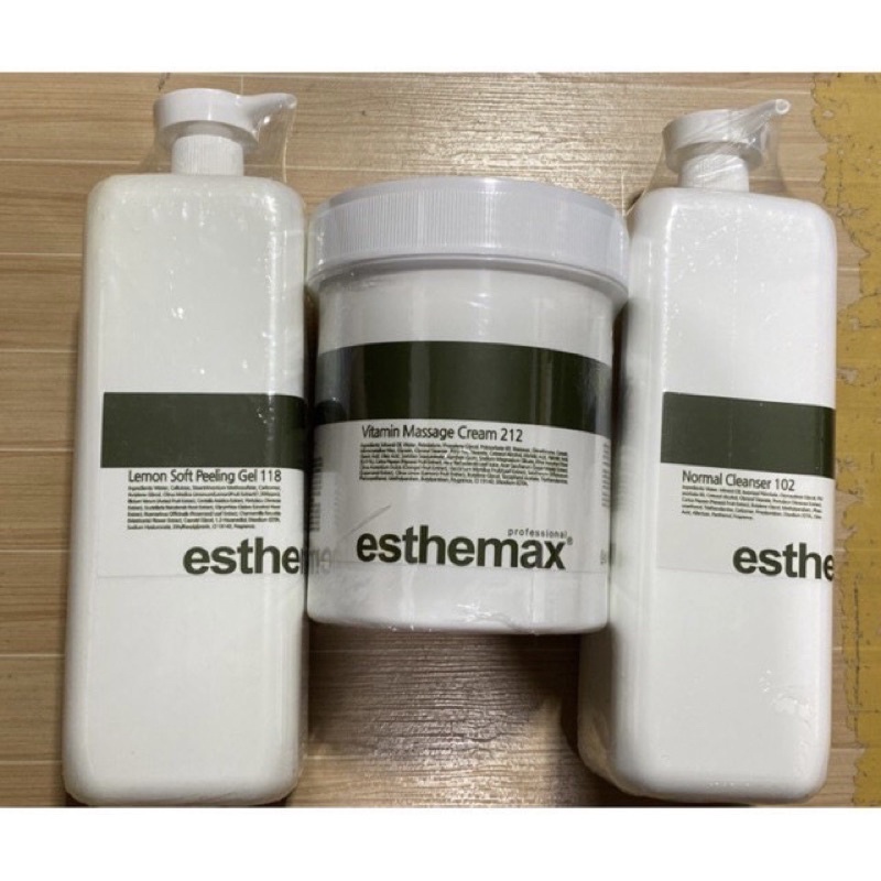 bộ 3 sản phẩm esthemax( kem masage, sữa rửa mặt,tẩy da chết)