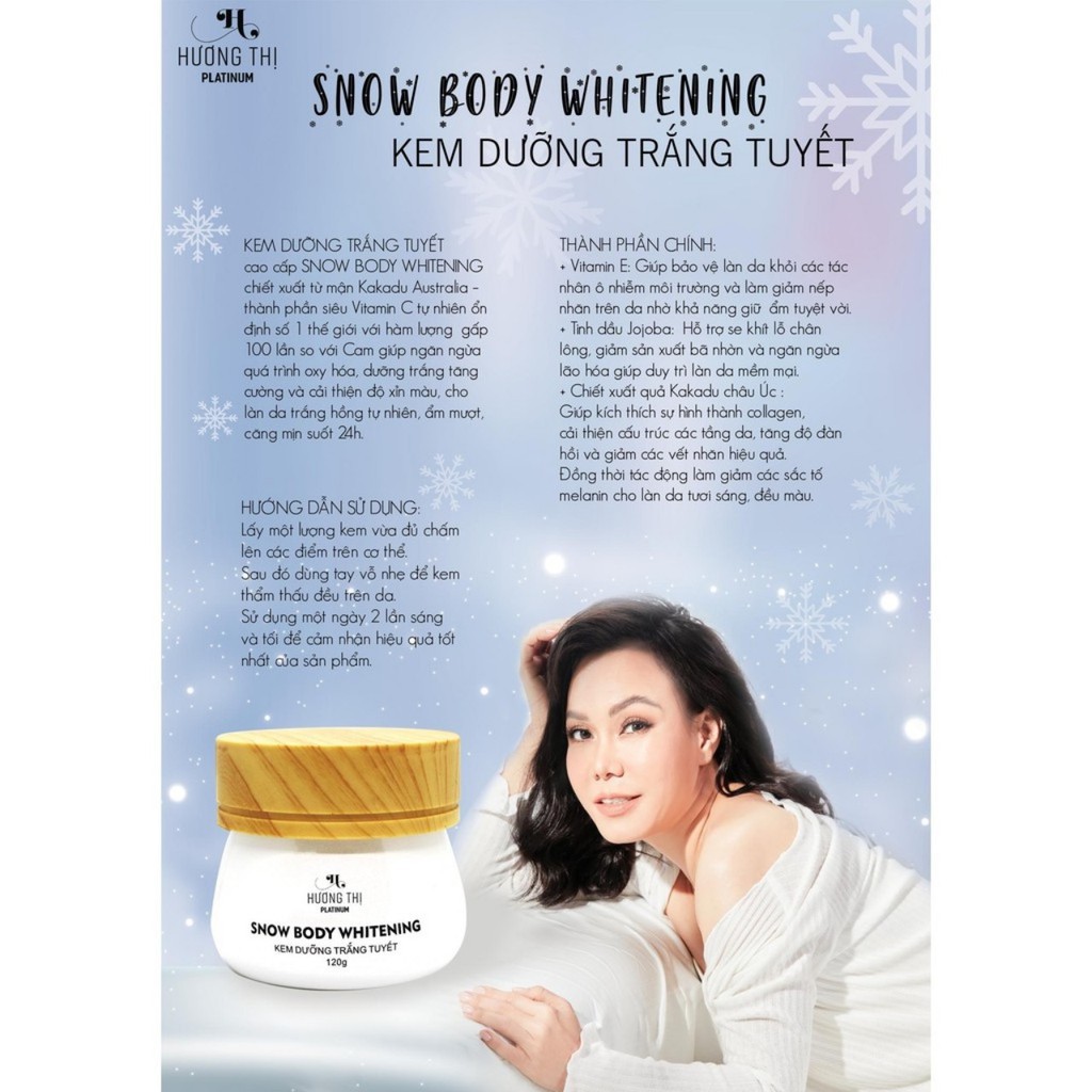 Kem Dưỡng Da Body Trắng Tuyết Hương Thị 120g