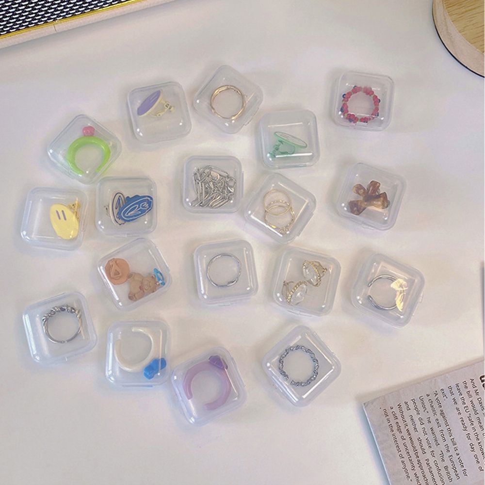 Set 5 hộp đựng trang sức trong suốt thiết kế nhỏ gọn tiện dụng