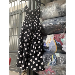 Đầm dây chấm bi(còn đen) A830