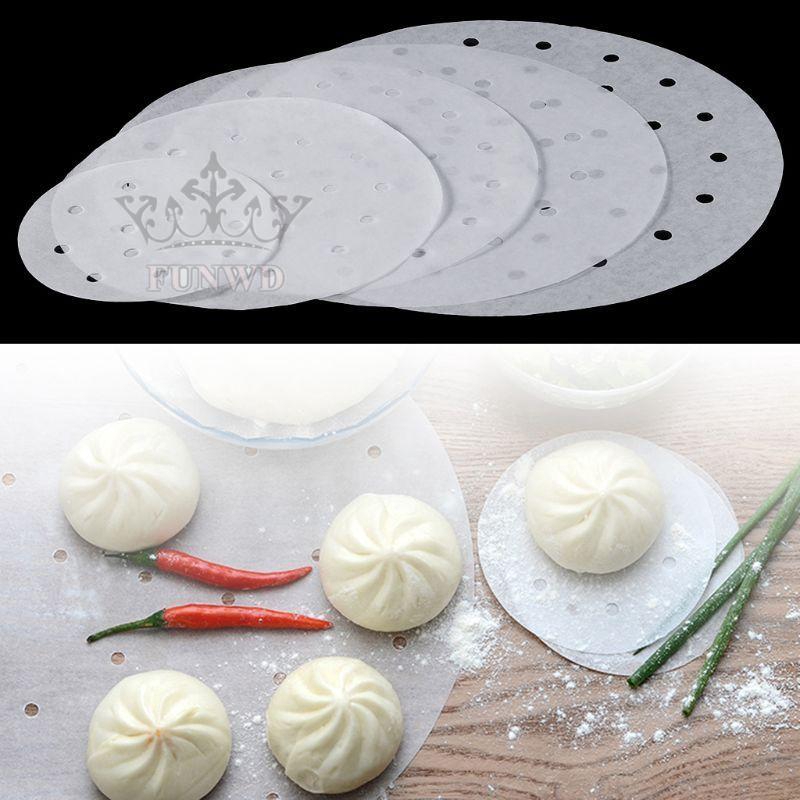 100 Miếng Giấy Lót Hấp Bánh Bao Chống Dính