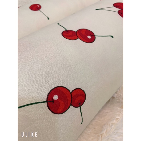 Ruột gối ôm bông sơ trắng tinh khiết mẫu cherry đỏ xinh xắn