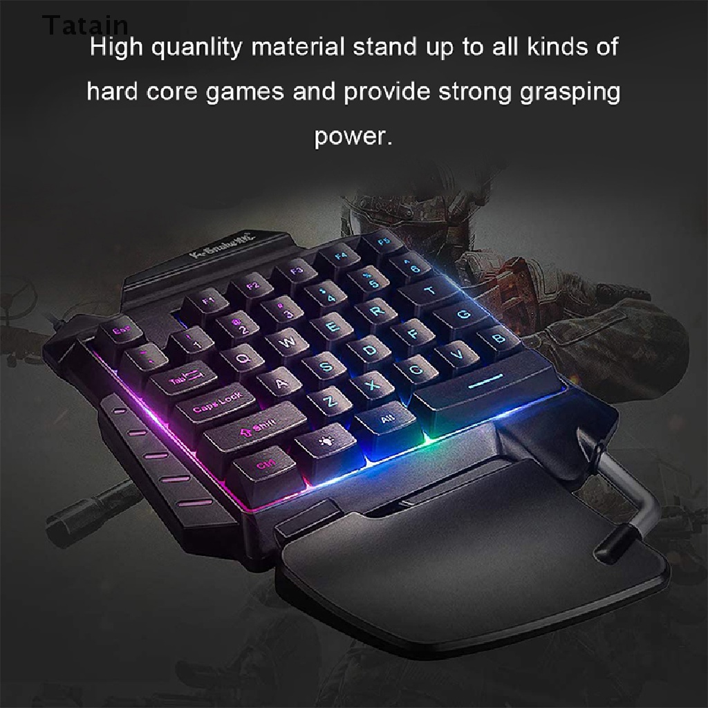 Bàn phím cơ chơi game một tay RGB mini có đèn nền
