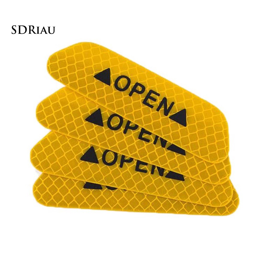 4 nhãn dán phản quang cảnh báo tín hiệu dán cửa xe hơi