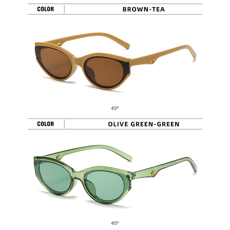 Kính mát gọng oval phong cách retro thời trang cho nữ
