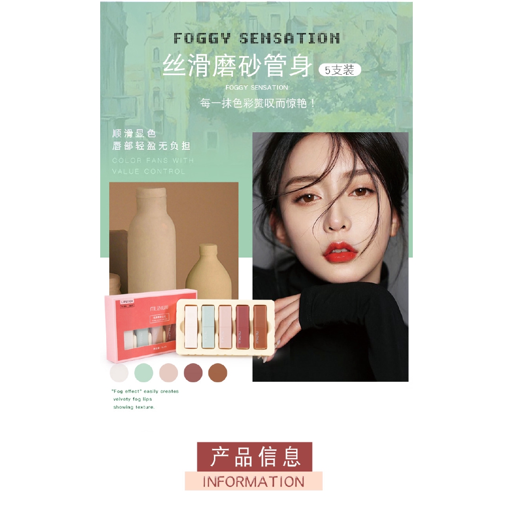 (hàng Mới Về) Bộ Son Môi Dưỡng Ẩm Mini Morandi Màu Nhung Lì | BigBuy360 - bigbuy360.vn