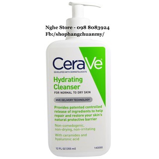 Sữa rửa mặt CeraVe Hydrating Cleanser- Normal to dry skin cho da khô