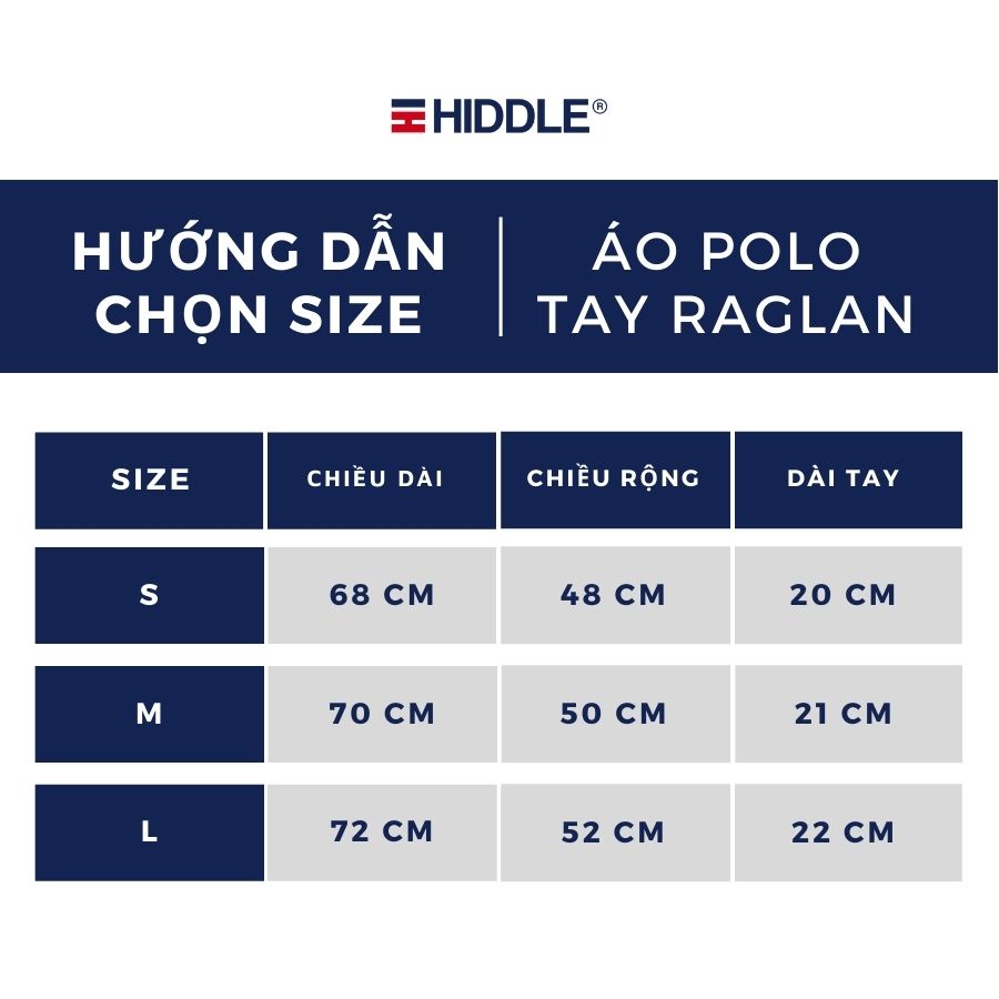 Áo polo nam tay Raglan cao cấp HIDDLE 266215 | BigBuy360 - bigbuy360.vn
