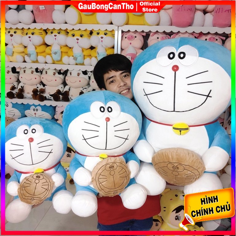 Gấu Bông Đôrêmon Ôm Bánh Rán (Hình Chính Chủ) - Thú bông Doremon