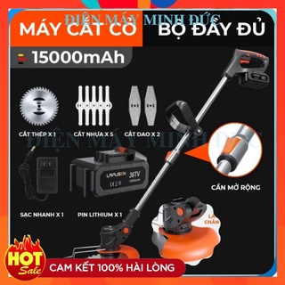 -máy cắt cỏ pin lapusen đầy đủ phụ kiện 15000mah.