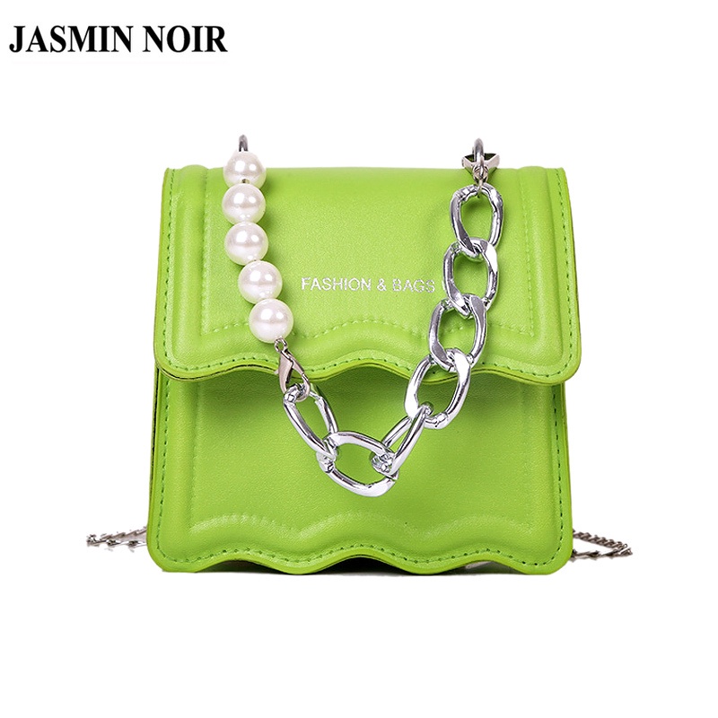 Túi xách JASMIN NOIR da PU đính ngọc trai thời trang cho nữ