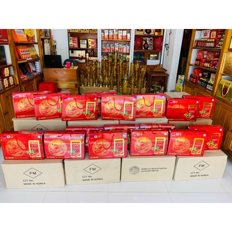 Nước hồng sâm linh chi Jeong Won Hàn Quốc hộp 30 gói