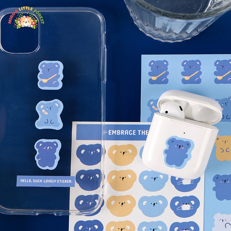 STICKER GẤU THỎ KOALA JUST BLUE | MST386