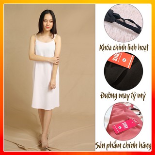 Váy 2 Dây ❤️𝑭𝑹𝑬𝑬𝑺𝑯𝑰𝑷❤️ Đầm 2 dây dáng xuông nữ chất đũi lụa trơn basic