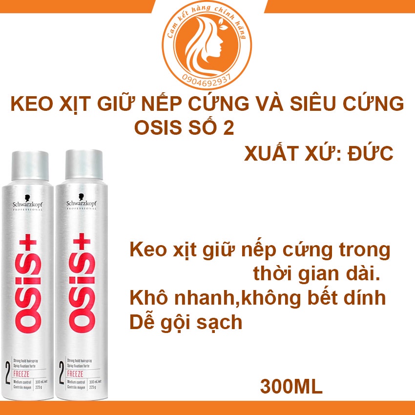 Keo xịt giữ nếp tóc cứng và siêu cứng Osis+ số 2&3