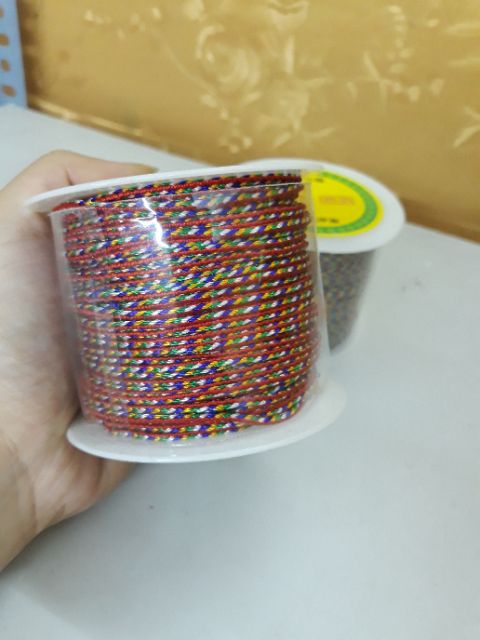 Cuộn lớn 100m chỉ ngũ sắc 1mm - 2.5mm