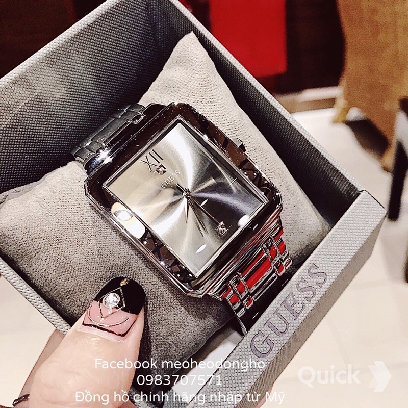 ĐỒNG HỒ NAM GUESS Men's SQUARE - BLACK DIAL