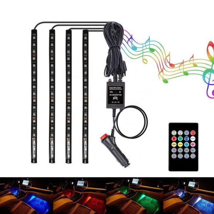 Sản Phẩm Bộ đèn LED 4 thanh các màu cao cấp đặt gầm xe hơi, ô tô RGB-5050 .