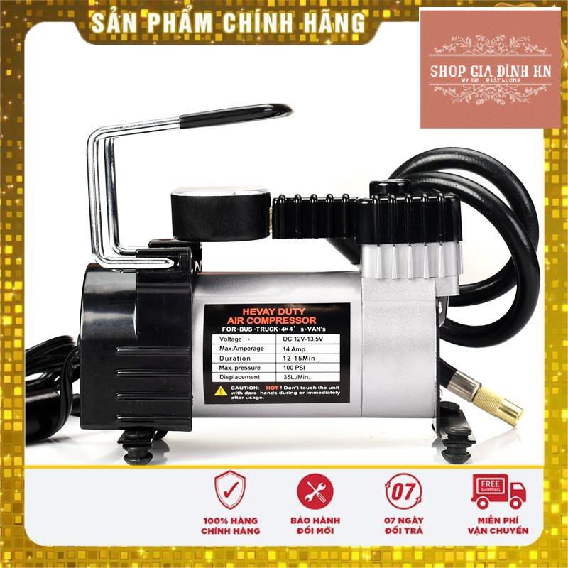 [Giảm 50%] Bơm ô tô xe máy mini 12V Heavy Duty Air Compressor 120W Có kèm đầu chuyển 220v sang 12v tiện lợi