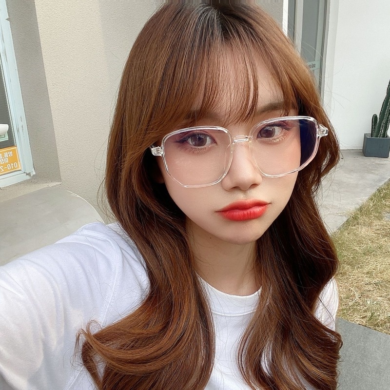 Mắt Kính Gọng Vuông Trong Suốt Chống Ánh Sáng Xanh Thời Trang Hàn Quốc