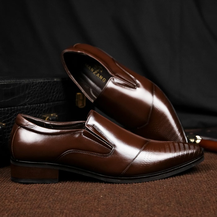 Giày nam đẹp da thật Manzano phong cách mới lạ dành cho quý ông công sở M66604