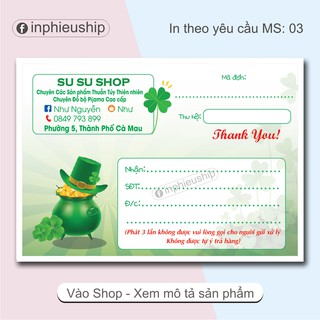 Phiếu giao Hủ vàng 400 tờ ms03