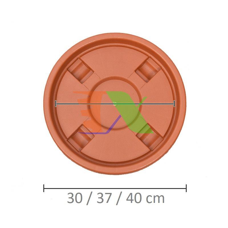 Bộ 2 Giá để chậu hoa bằng nhựa, Kệ để chậu cây cảnh 4 bánh, Đế chậu cây có bánh xe lăn