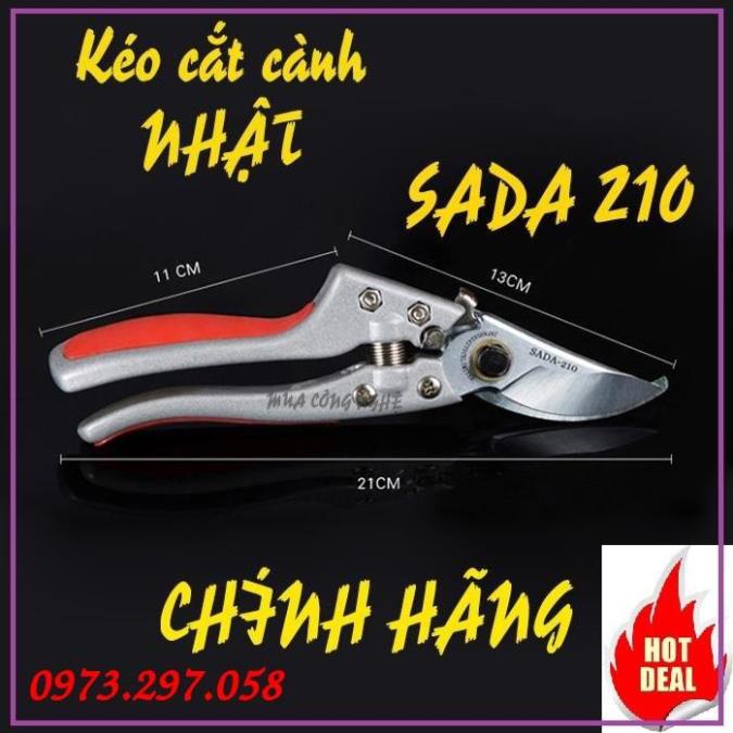 KÉO CẮT,TỈA CÂY CẢNH NHẬT BẢN - SADA 210, sắc vĩnh viễn, giá sập sàn