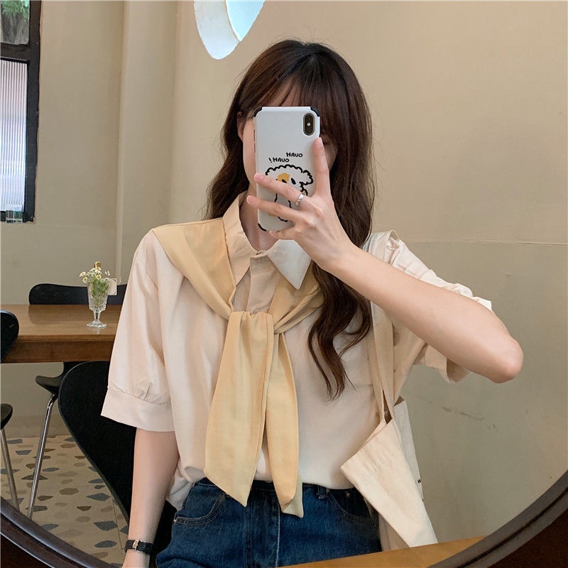 Áo sơ mi tay dài trung bình Áo sơ mi mỏng thường thời trang nữ