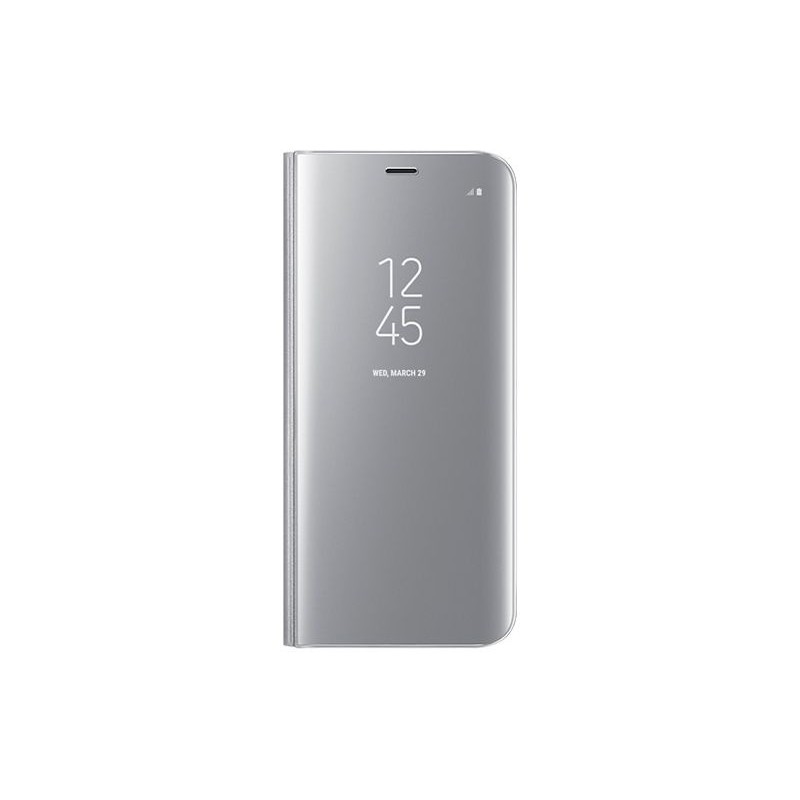 [Mã ELHAJULY giảm 6% đơn 50K] Bao da clear view galaxy S8 Nobox màu bạc