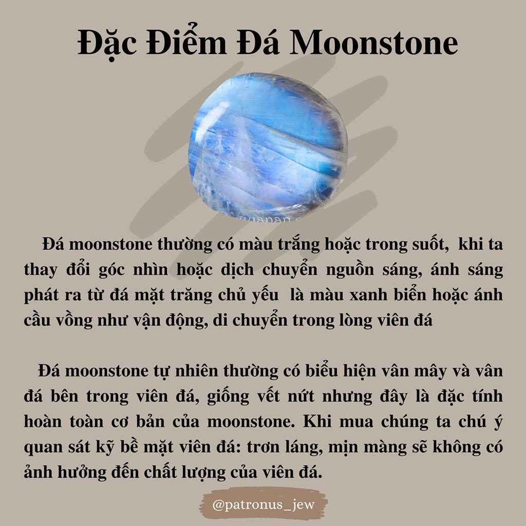 Nhẫn Moonstone Cắt Giác Viền Đá NMCGO22B Patronus