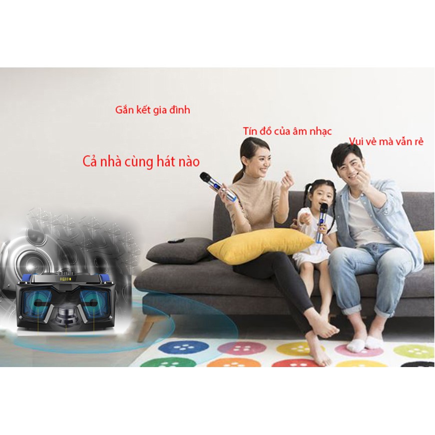 Bộ loa hát karaoke gồm 2 micro UHF dùng cho tivi smart và điện thoại A22 DM2KM