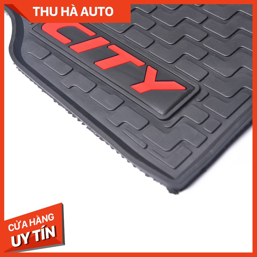 Thảm lót sàn cao su ô tô Honda City, thảm trải sàn xe cam kết không mùi, dễ dàng vệ sinh, lắp đặt dễ dàng vừa vặn sàn.
