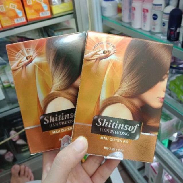 SHITINSOF HÁN PHƯƠNG MÀU NÂU HẠT DẺ HỘP 3 GÓI