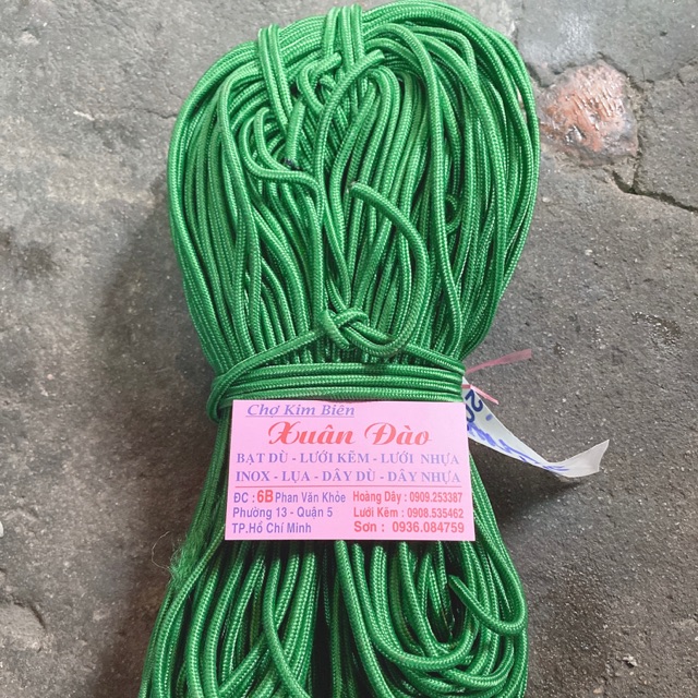 DÂY DÙ TRÒN XANH 4mm 1 Bó Khoảng 80 Mét