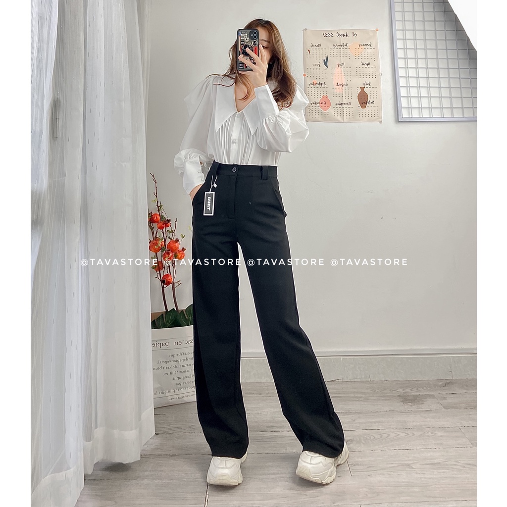 Áo sơmi cổ yén xếp li