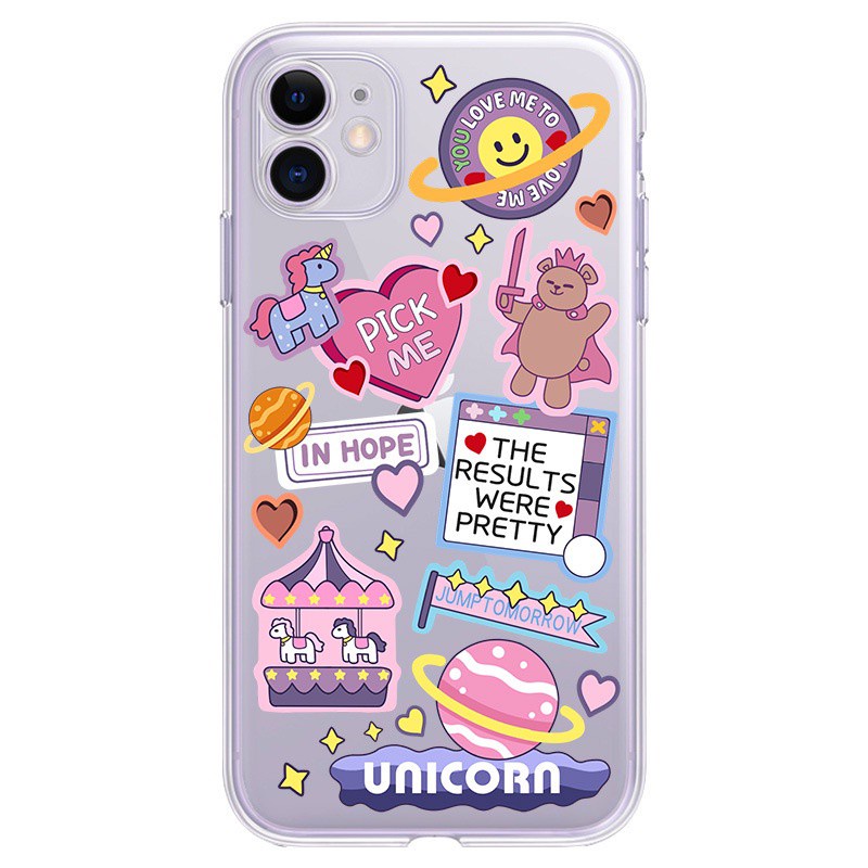 Ốp Điện Thoại Silicon Trong Suốt Viền Màu Cho Iphone12Mini / 12 / 12pro / 12promax / 11 / 11pro / 11promax / X / Xs / Xr / Xsmax6 / 6s 6plus / 7 / 8 / 7plus / Se2