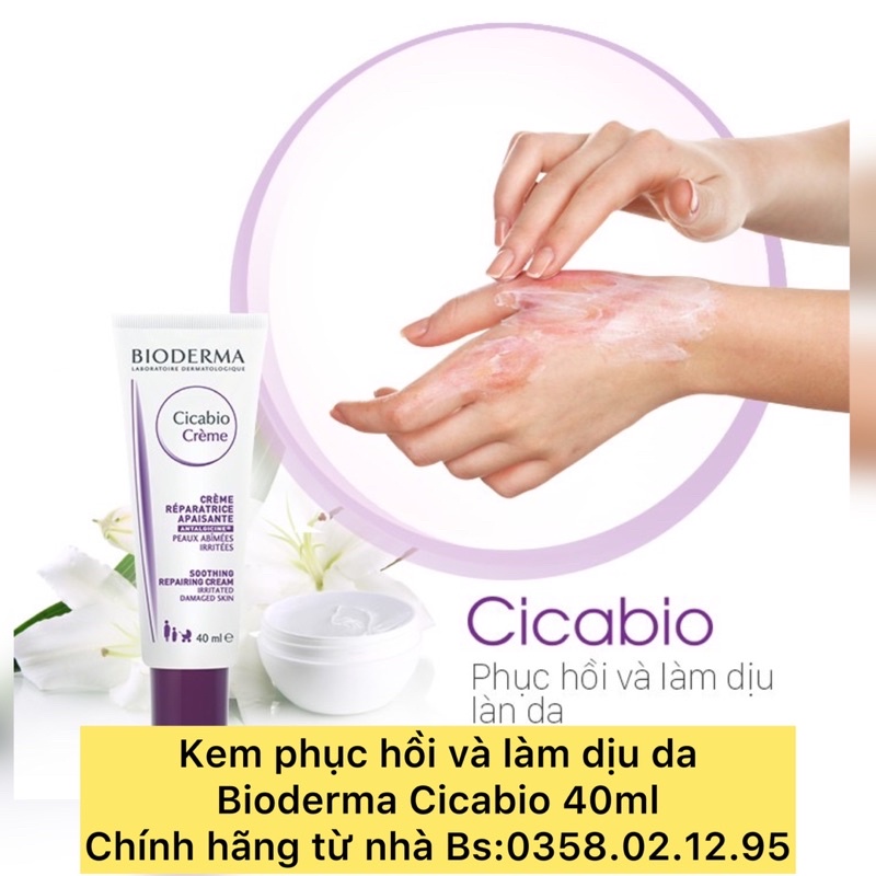 [ CHÍNH HÃNG] Kem phục hồi đã BIODERMA CICABIO CREAM 40ml