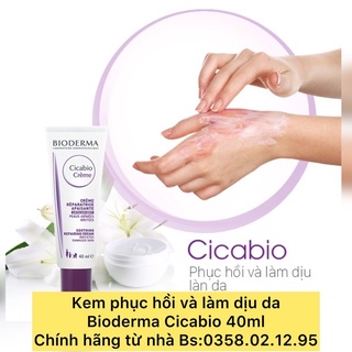 [ CHÍNH HÃNG] Kem phục hồi đã BIODERMA CICABIO CREAM 40ml
