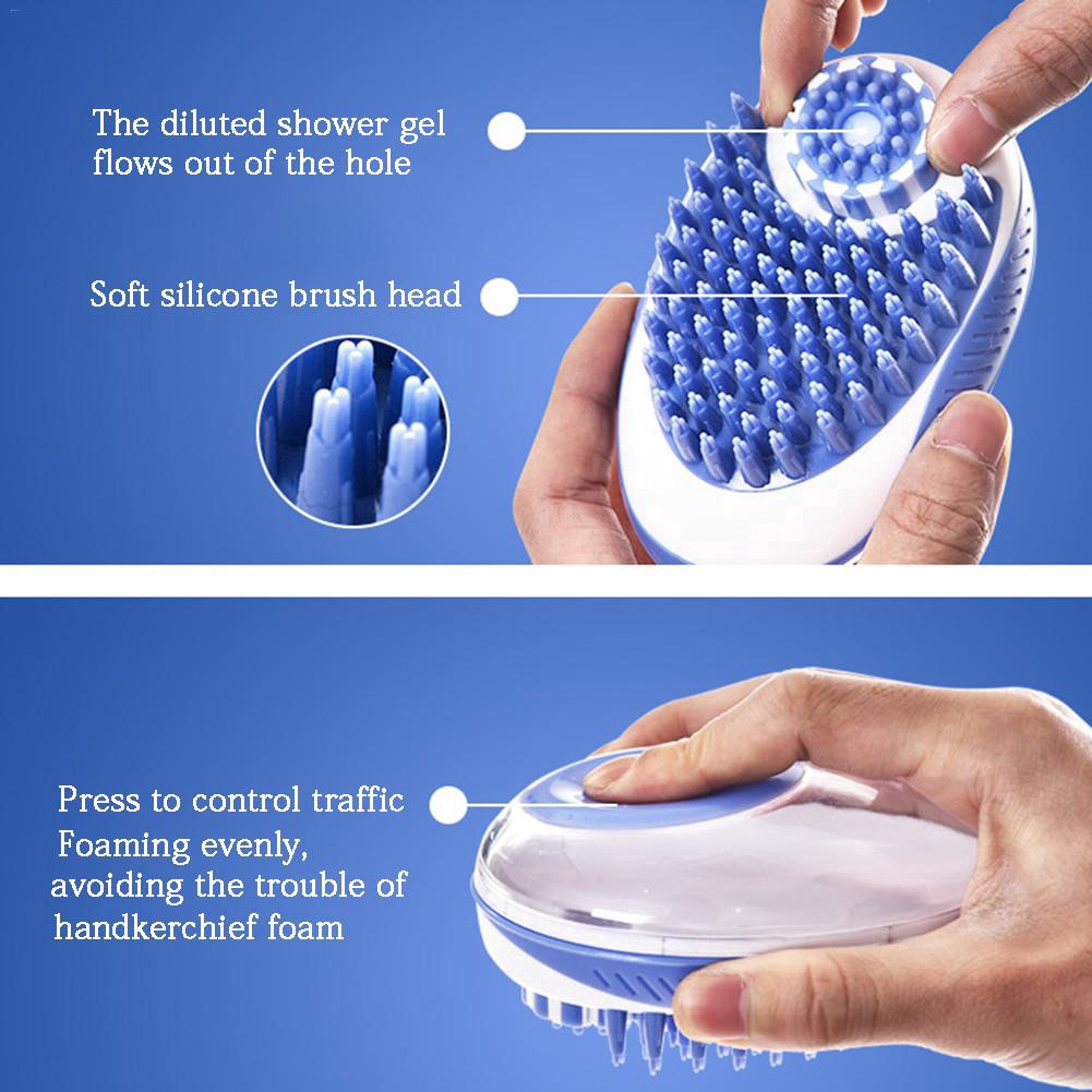 Bàn chải silicone tắm mát xa cho thú cưng