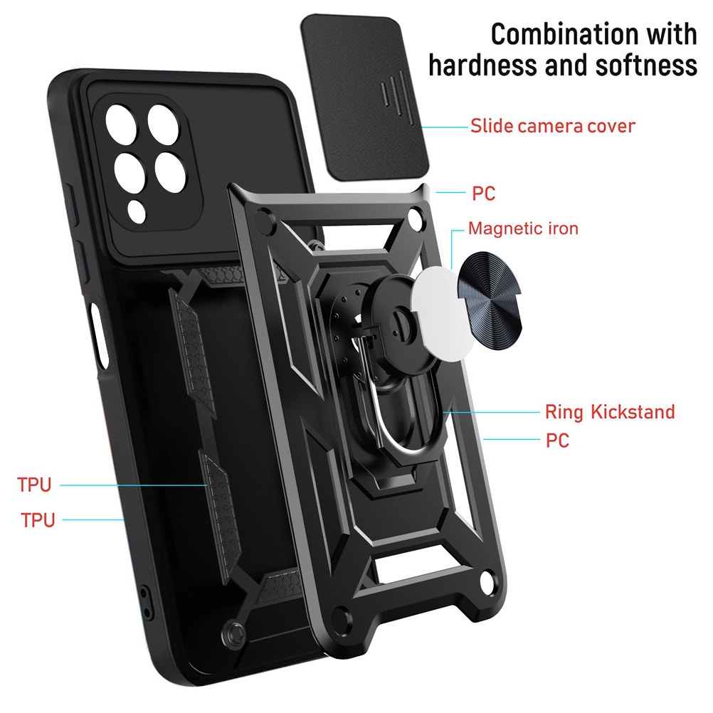 Ốp Điện Thoại Cứng In Hình Máy Ảnh Có Vòng Đỡ Cho Samsung Galaxy M53 M33 M23 M52 M62 M51