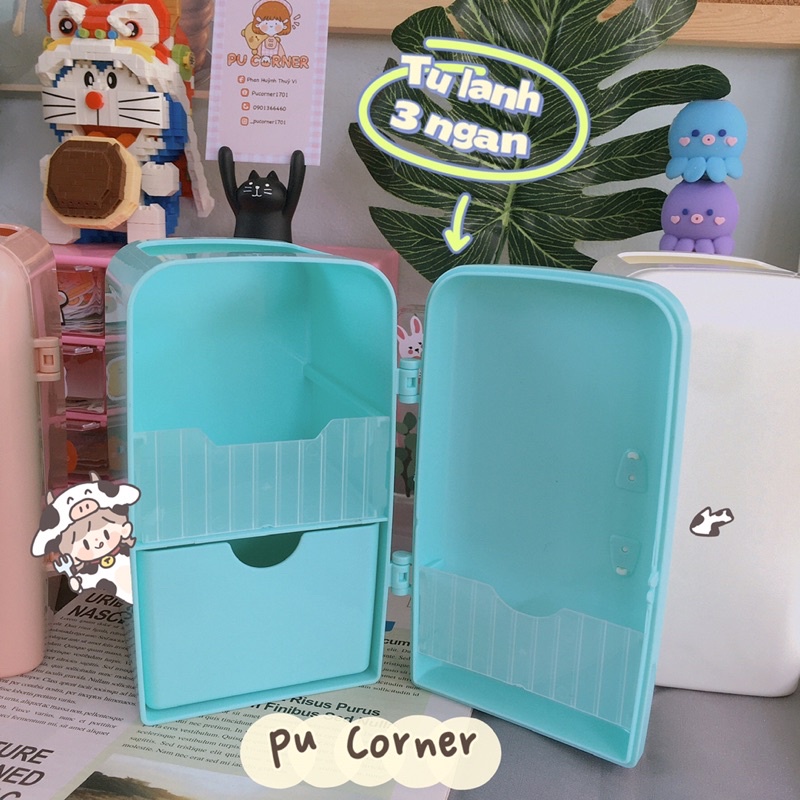 Kệ đựng bút hình tủ lạnh cute decor bàn học